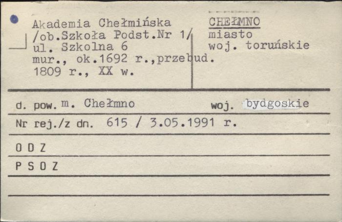 Akademia Chełmińska, ob. szkoła podstawowa nr 1, skan 1