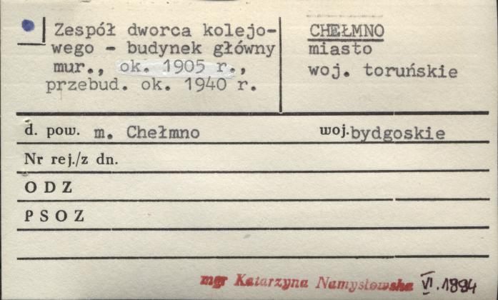 zespół dworca kolejowego - budynek główny, skan 1