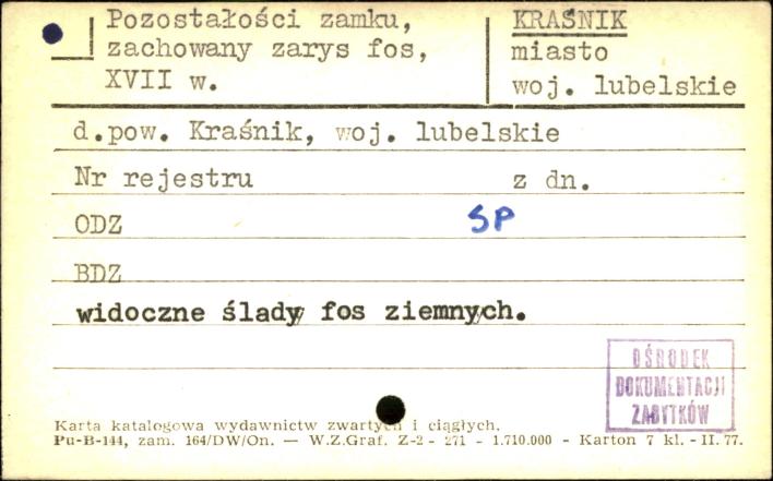 pozostałości zamku, zachowywany zarys fos, skan 1