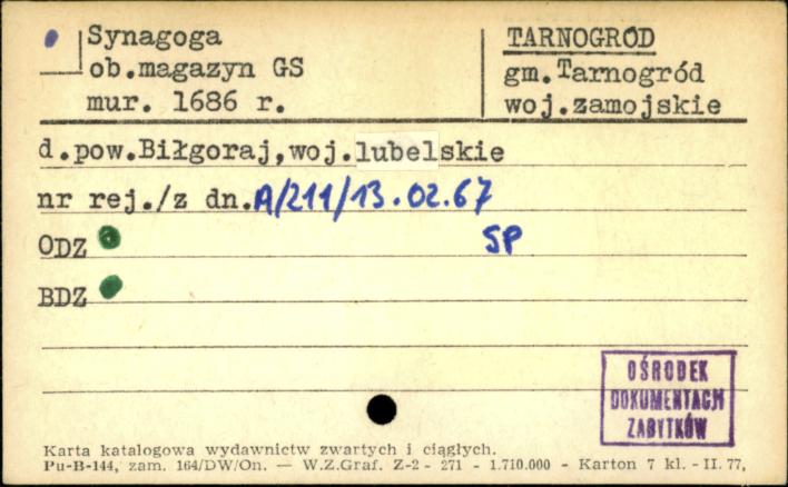 synagoga, ob. magazyn GS, skan 1