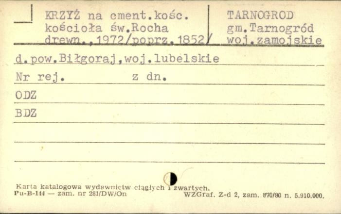 krzyż na cment. kośc. kościoła św. Rocha, skan 1