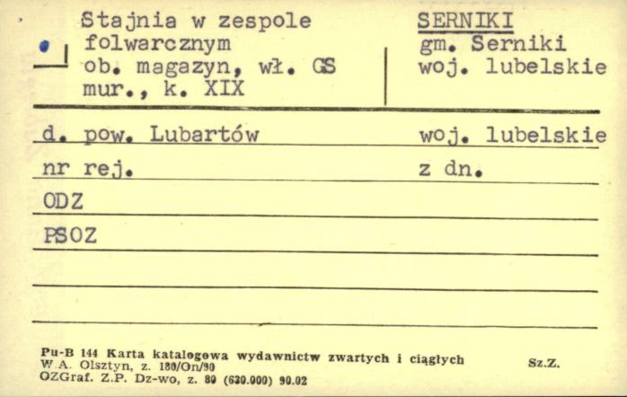 stajnia, ob. magazyn w zespole folwarcznym, skan 1