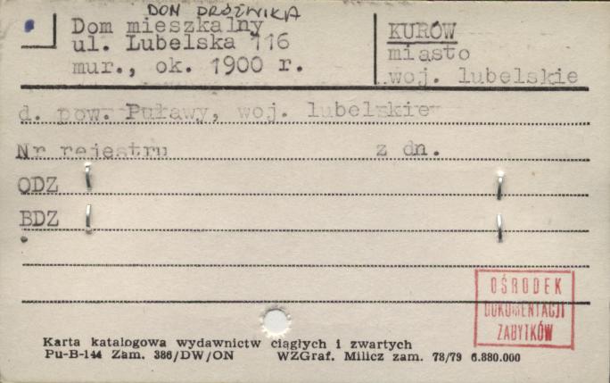 dom mieszkalny, dom podróżnika, skan 1