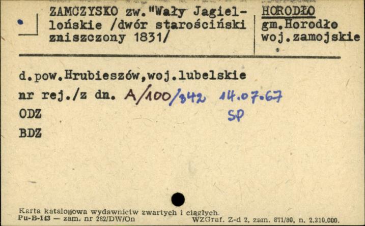 zamczysko zw. Wały Jagiellońskie, skan 1