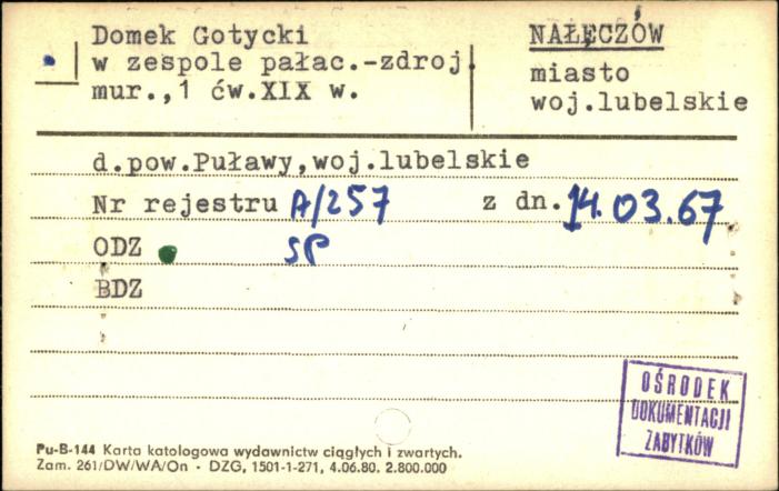 domek Gotycki, skan 1