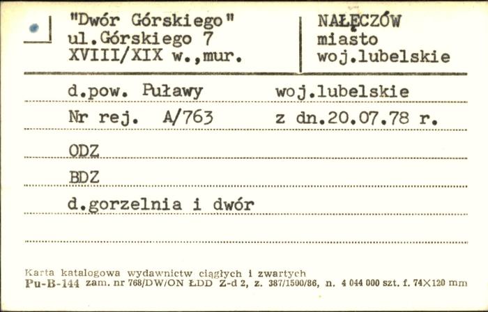 Dwór Górskiego, skan 1