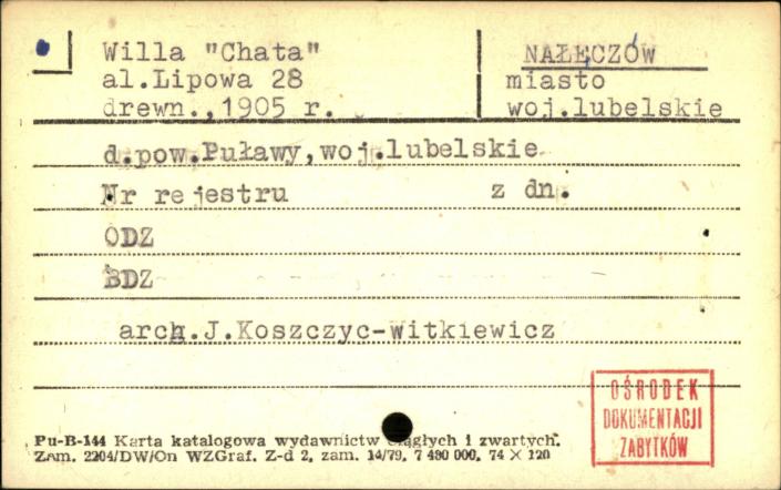 willa Chata, skan 1