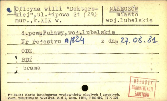 oficyna willi Doktorskiej, skan 1