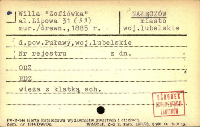 willa Zofiówka, skan 1
