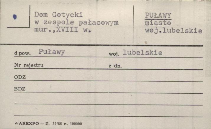 Dom Gotycki, skan 1