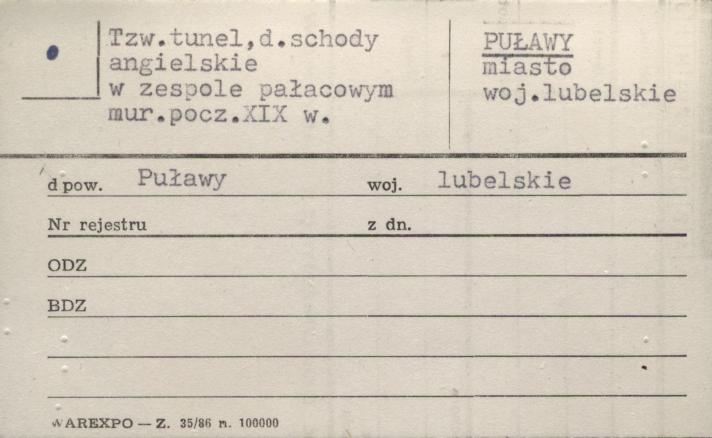 tzw. tunel, d. schody angielskie, skan 1