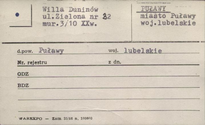 willa Duninów, skan 1