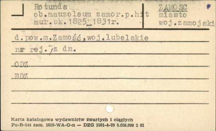 rotunda, ob. mauzoleum zamor. p. hit, skan 1