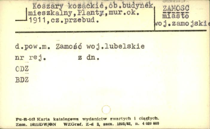 koszary kozackie, ob. budynek mieszkalny, planty, skan 1