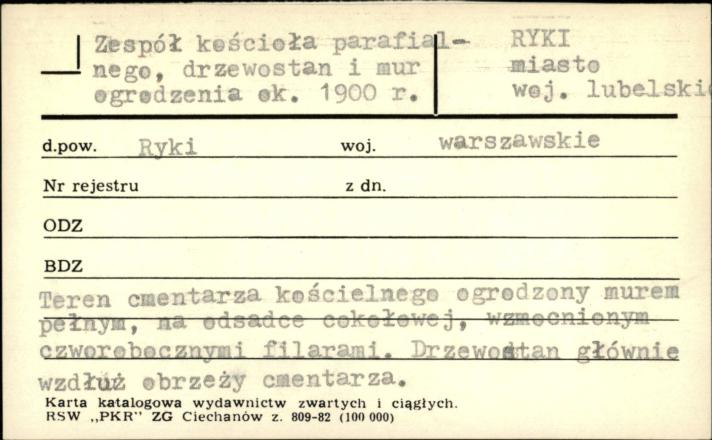 zespół kościoła parafialnego, drzewostan i mur ogrodzenia, skan 1