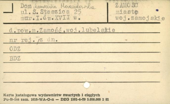 dom, kamienica Morandowska, skan 1