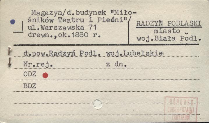 magazyn, d. budynek Miłośników Teatru i Pieśni, skan 1