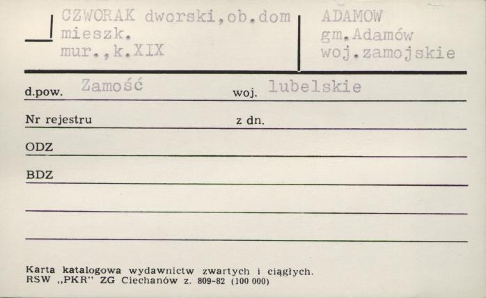 czworak dworski, ob. dom mieszkalny, skan 1