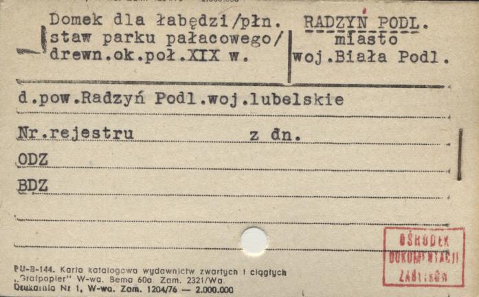 domek dla łabędzi, skan 1