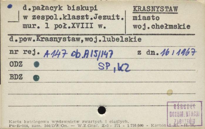 pałacyk biskupi w zespol. klaszt. Jezuit., skan 1