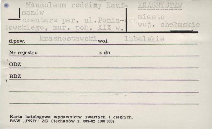mauzoleum rodziny Kaufmanów, skan 1