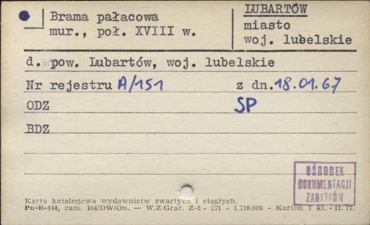 brama pałacowa, skan 1