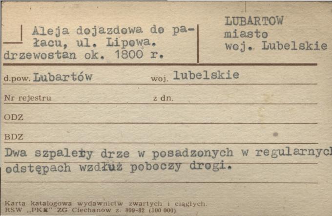 aleja dojazdowa do pałacu, skan 1