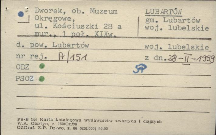 dworek, ob. Muzeum Okręgowe, skan 1