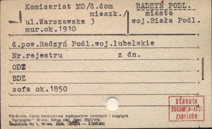 komisariat MO /d. dom mieszkalny/, skan 1