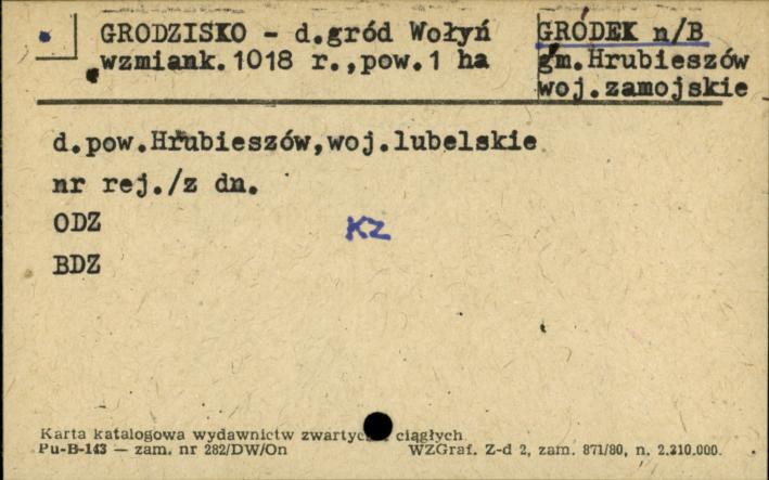 grodzisko - d. gród Wołyń wzmiank., skan 1