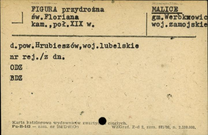 figurka przydrożna św. Floriana, skan 1