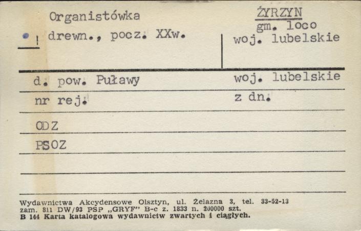 organistówka, skan 1