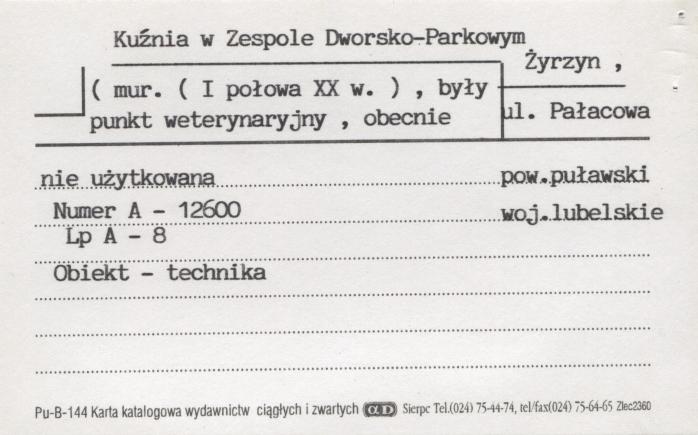kuźnia, były punkt weterynaryjny, skan 1