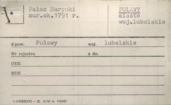 pałac Marynki, skan 1