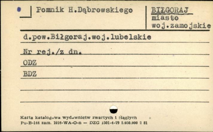 pomnik Henryka Dąbrowskiego, skan 1
