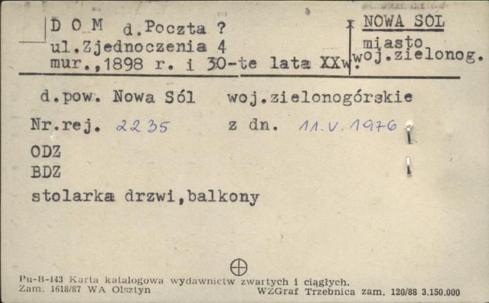 poczta, ob. budynek mieszkalny, skan 1