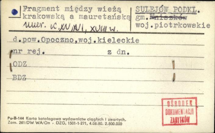 fragment między wieżą krakowską a mauretańską, skan 1