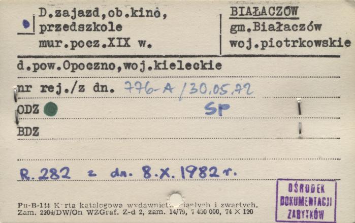zajazd, ob. kino, przedszkole, skan 1