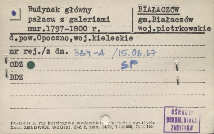 budynek główny pałacu z galeriami, skan 1