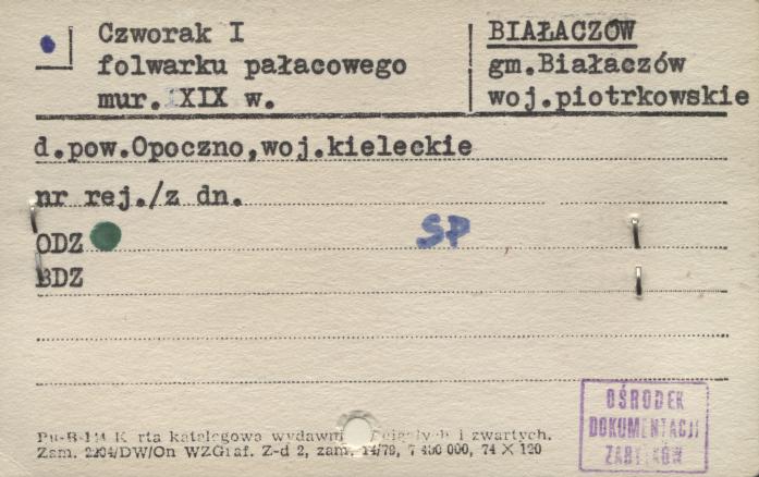 czworak I folwarku pałacowego, skan 1