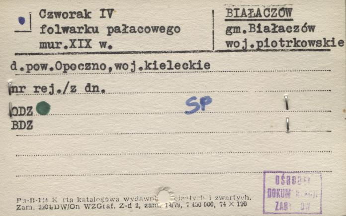 czworak IV folwarku pałacowego, skan 1