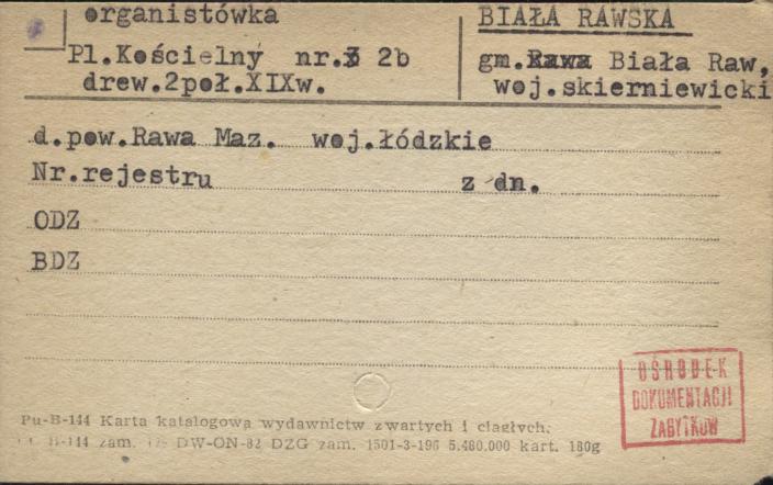 organistówka, skan 1
