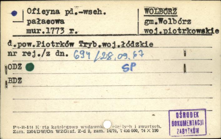 oficyna pd.-wsch. pałacowa, skan 1