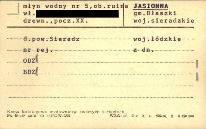 młyn wodny, ob. ruina, skan 1
