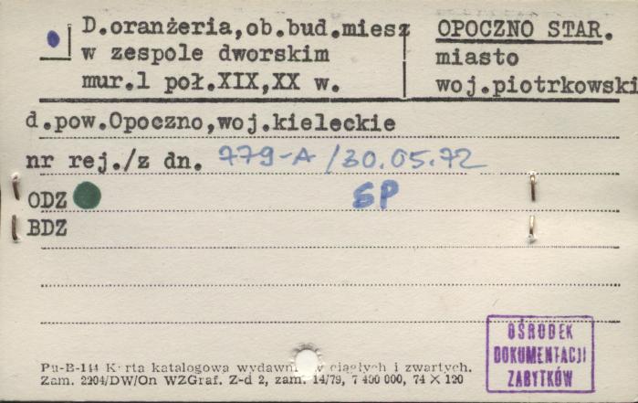 oranżeria, ob. budynek mieszkalny, skan 1