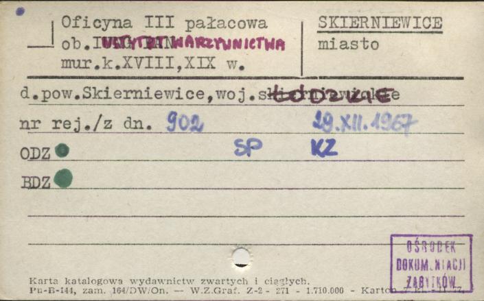 oficyna III pałacowa, ob. instytut warzywnictwa, skan 1