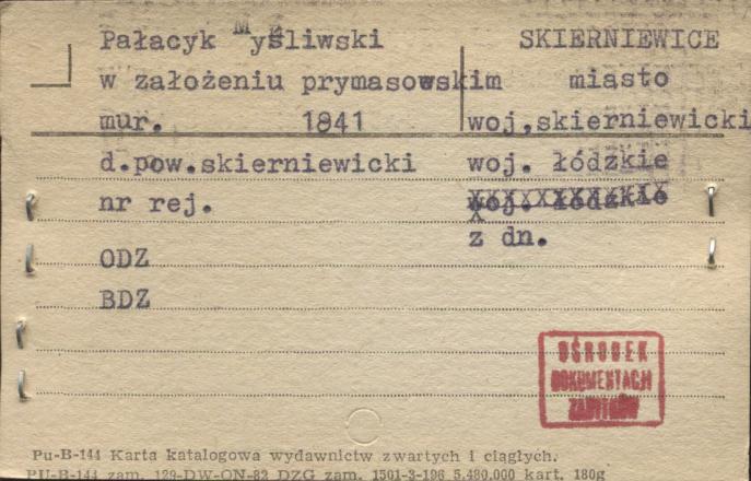 pałac myśliwski w założeniu prymasowskim, skan 1