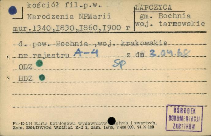 kościół fil. pw. Narodzenia NP Marii, skan 1