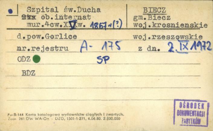 szpital św. Ducha, ob. internat, skan 1