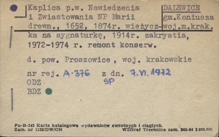 kaplica pw. Nawiedzenia i Zwiastowania NP Marii, skan 1